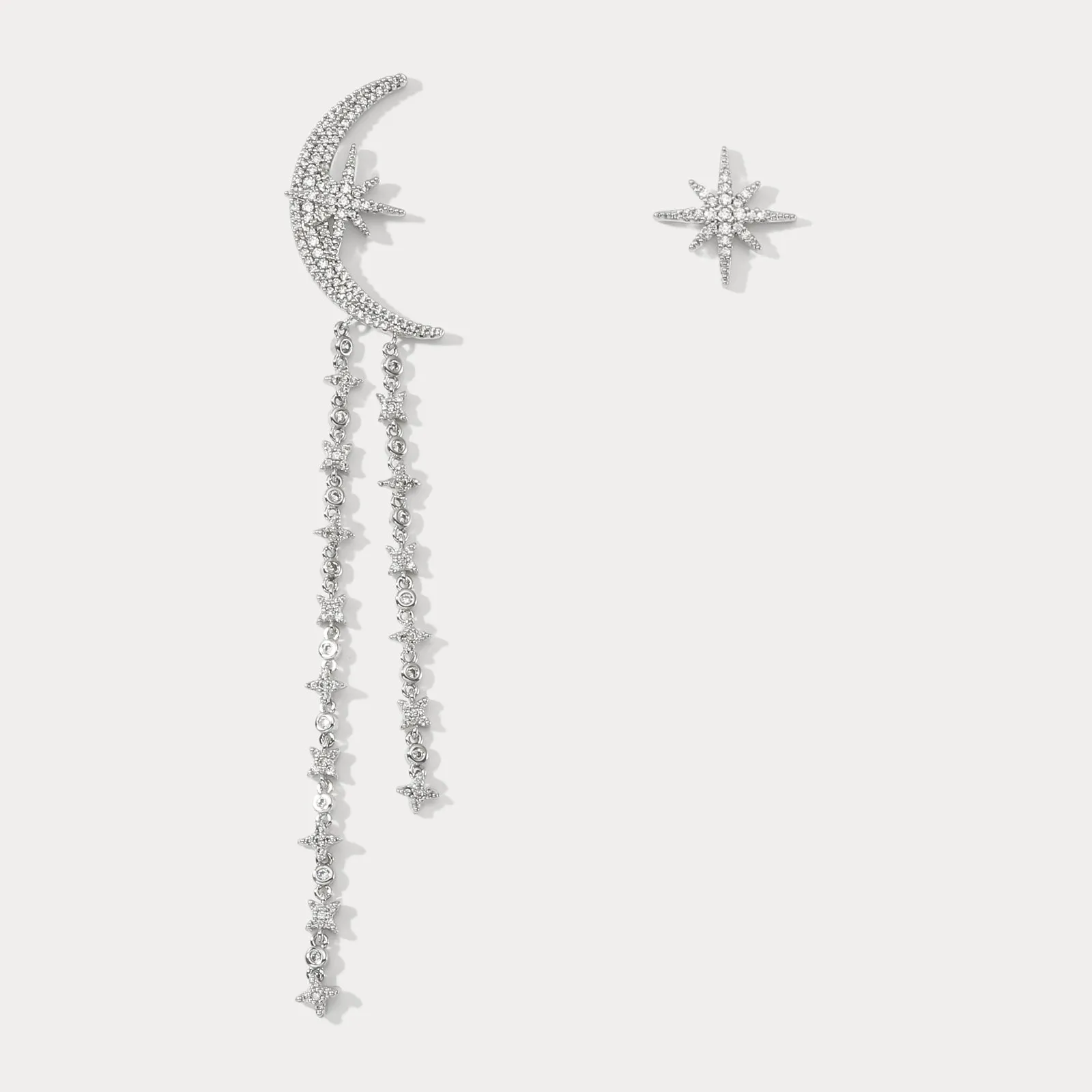 Moon Star Tassel Earrings