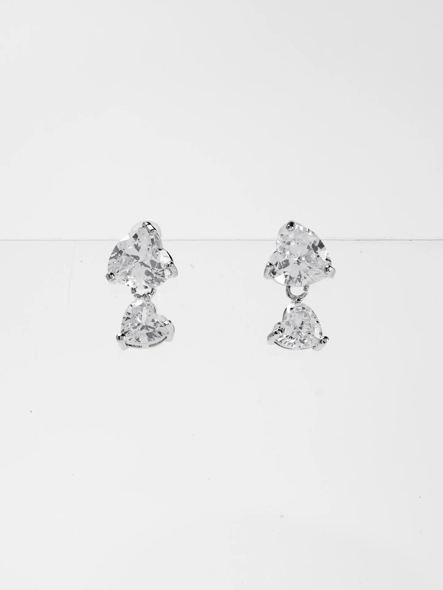 Nelly 2-Tier CZ Minimal Drop Earrings