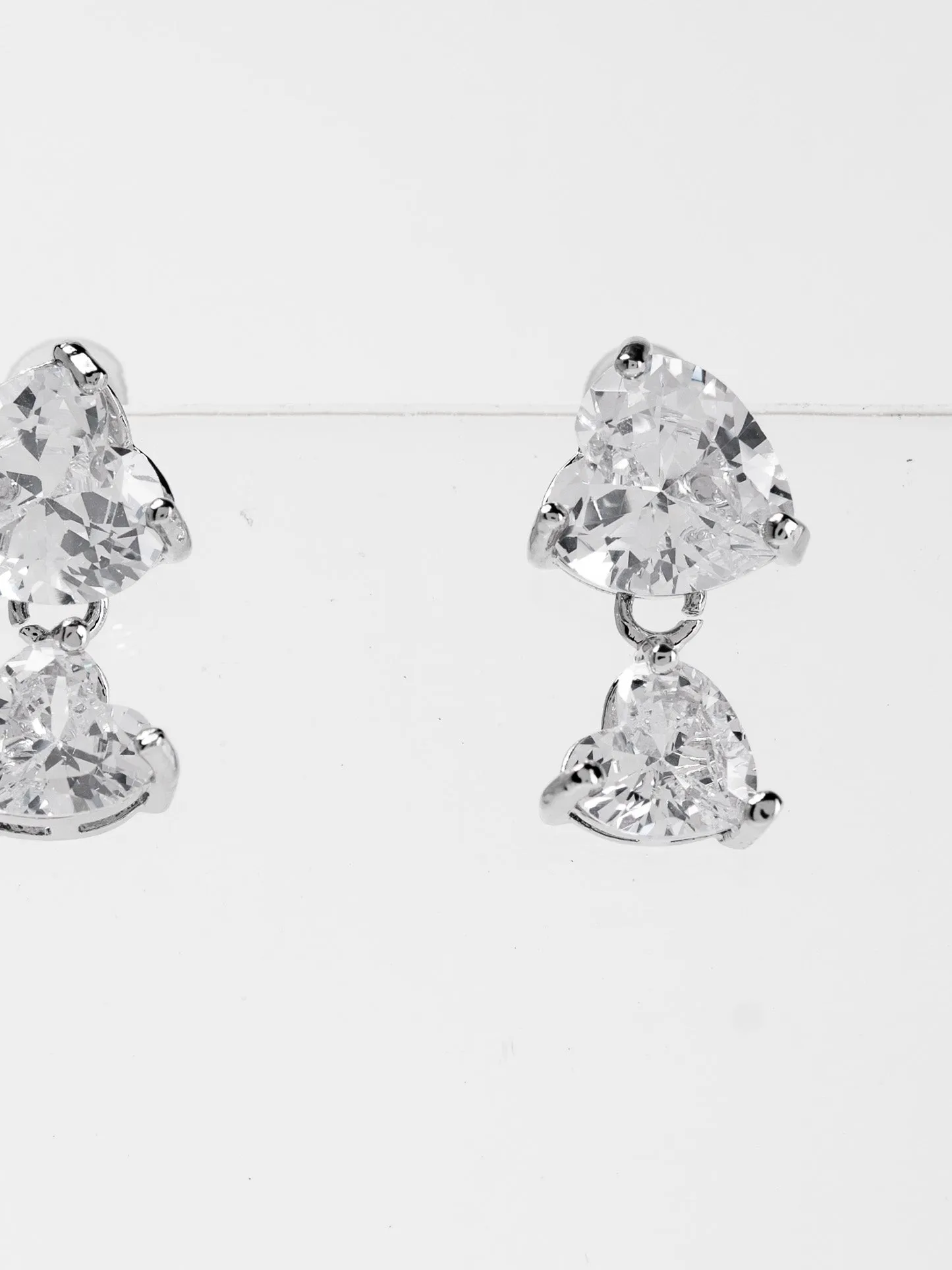 Nelly 2-Tier CZ Minimal Drop Earrings