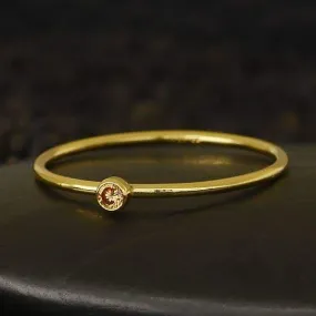 November Birthstone Gold-Fill Ring