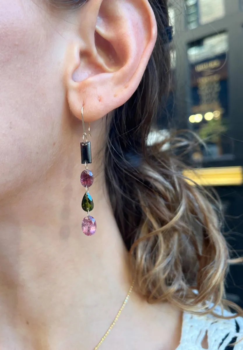 One of a Kind Tourmaline Drop Earrings