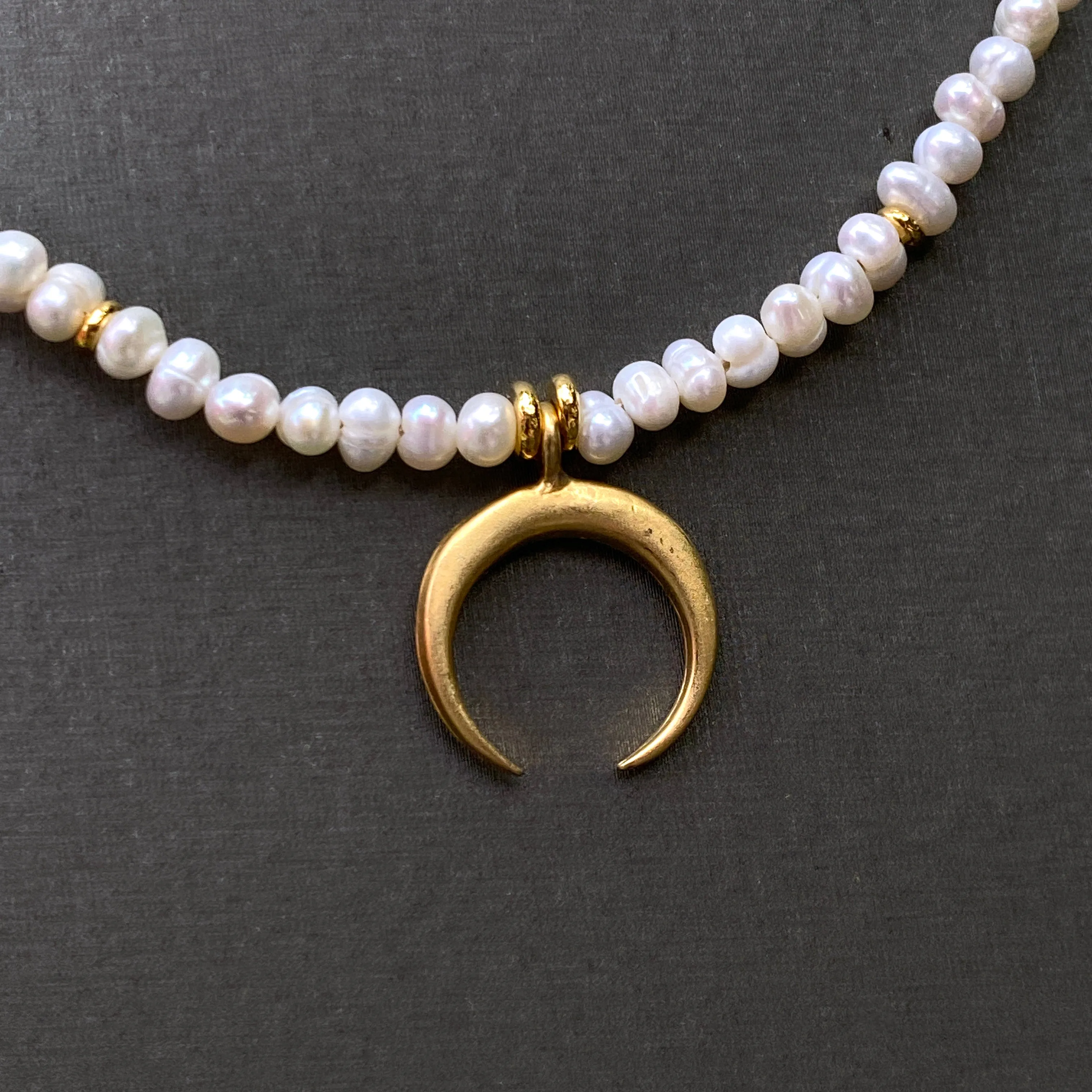 Pearl and Moon Necklace