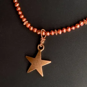 Pearl and Star Necklace