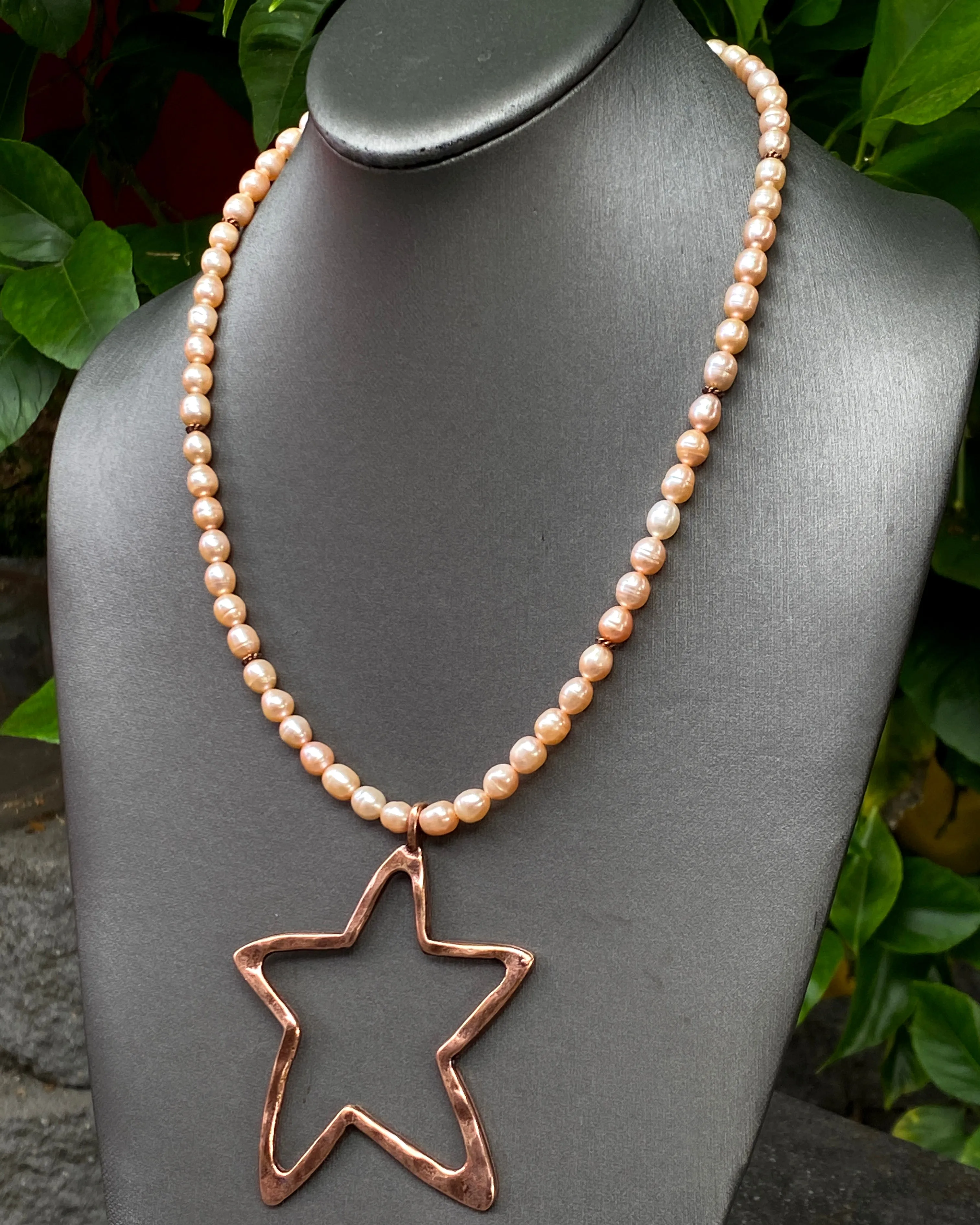 Pearl and Star Necklace