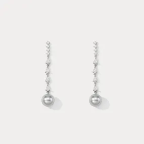 Pearl Diamond Drop Earrings