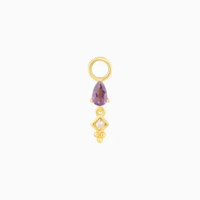 Purple Water Drop Charm