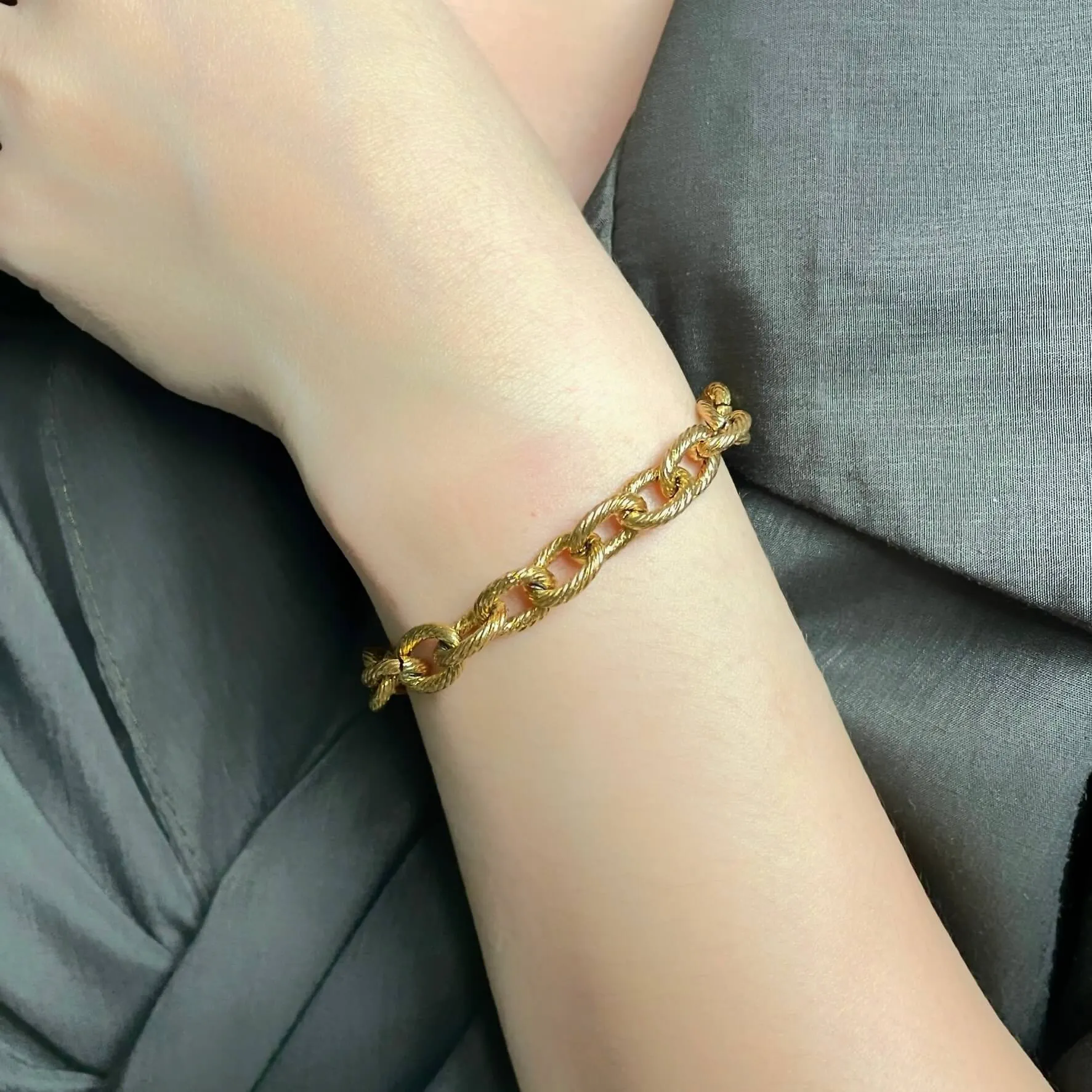 Rolo Textured Chain Bracelet