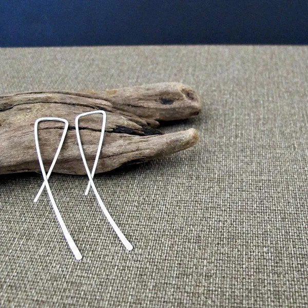 Simple Sterling Silver Fashion Earrings