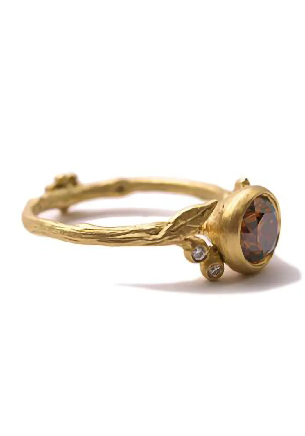 Sofia Kaman Daphne 18KYG Daisy & Twig Cognac Diamond Ring