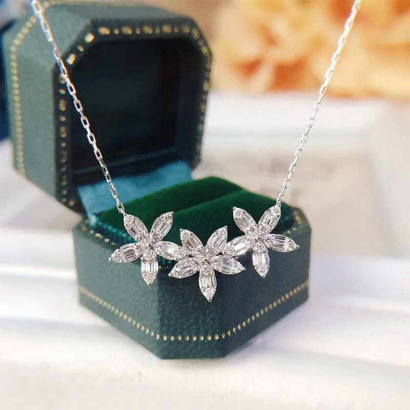 Stars Punk Flower Necklace Pendant