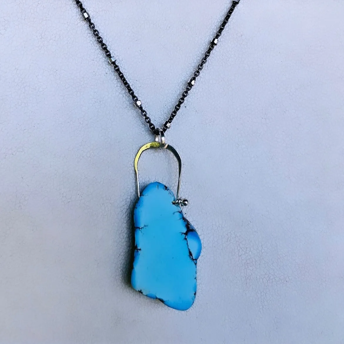 Stirrup golden hills turquoise necklace