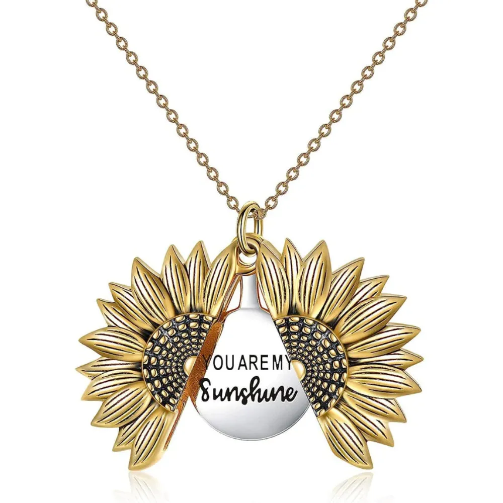 Sunflower Shape Pendant Necklace