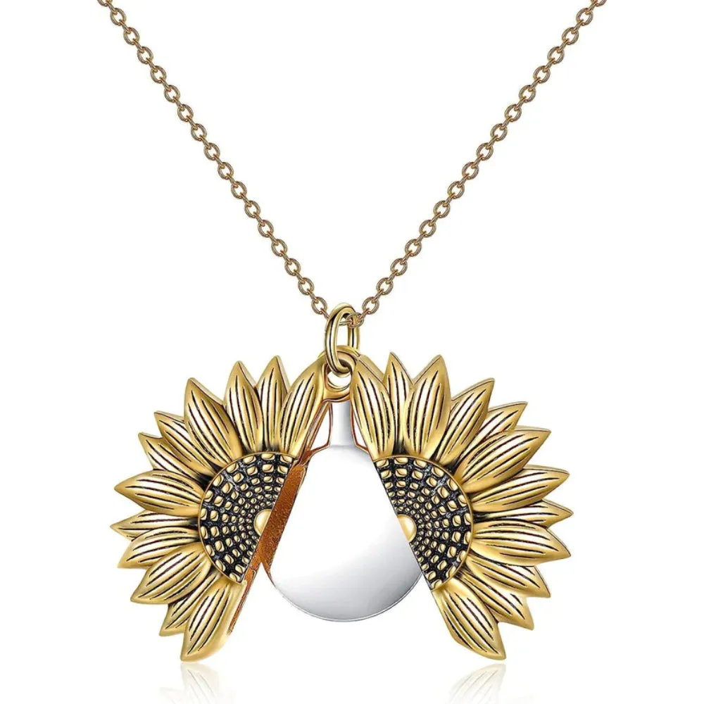 Sunflower Shape Pendant Necklace