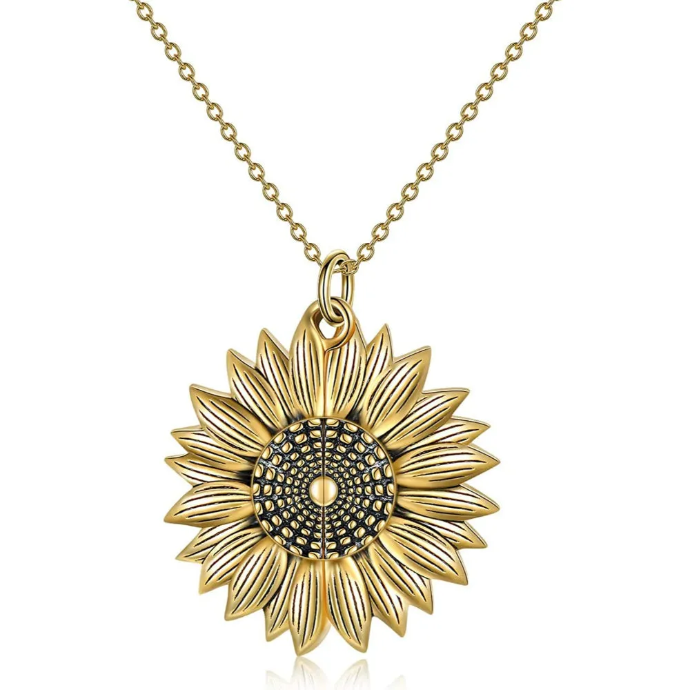 Sunflower Shape Pendant Necklace