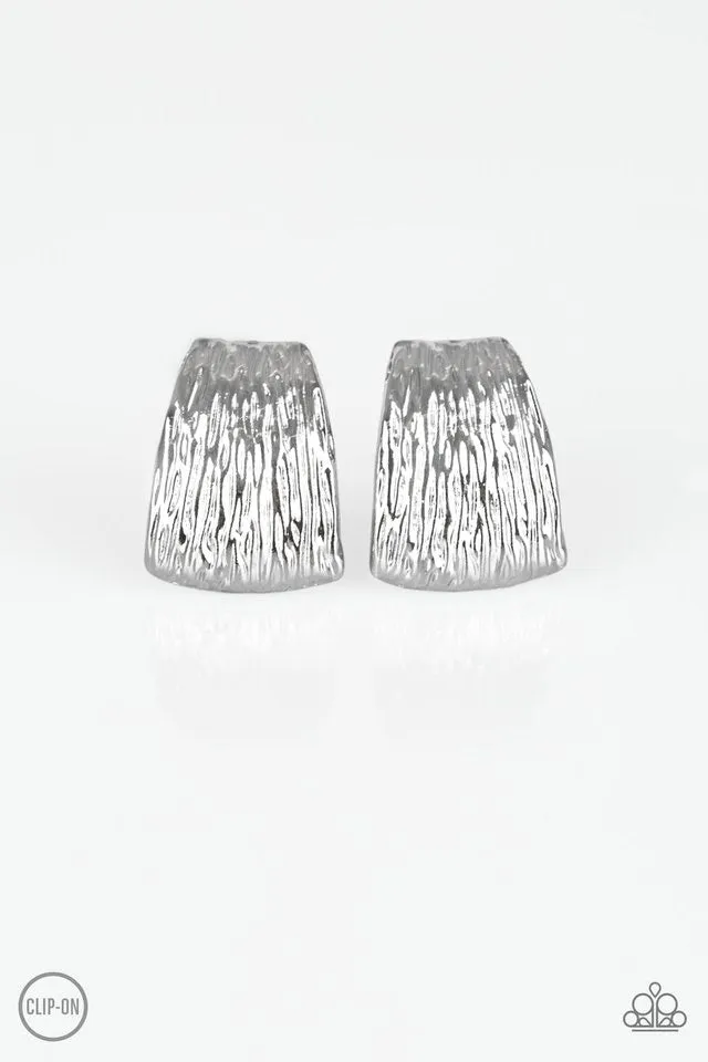 Superstar Shimmer Silver Clip-On-Earrings