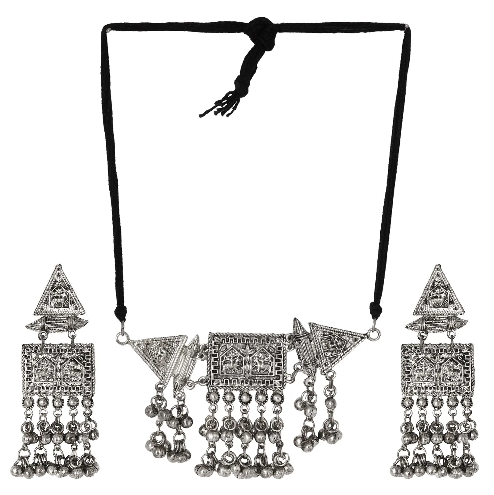 Teejh Kaashi Silver Oxidised Jewelry Gift Set