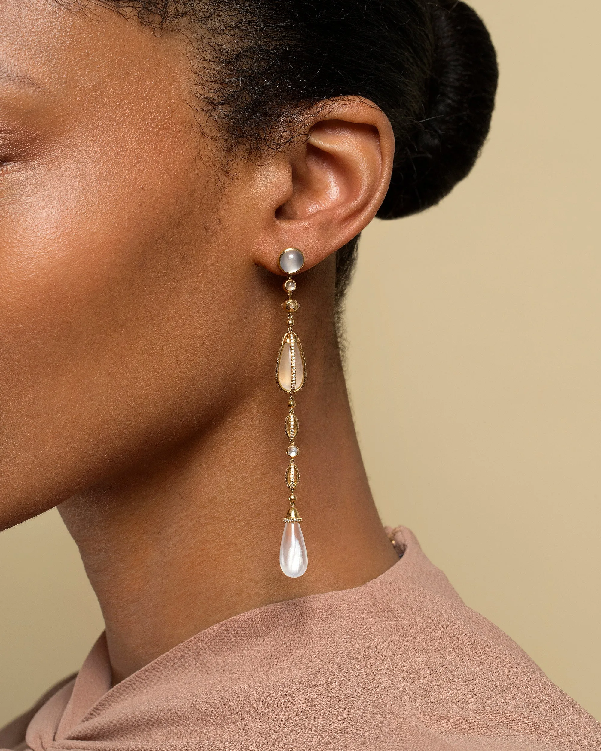 The Future Moonstone Drop Earrings