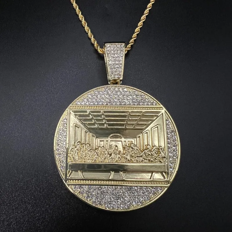 The Last Supper Pendant (Gold-plated CZ Diamond)