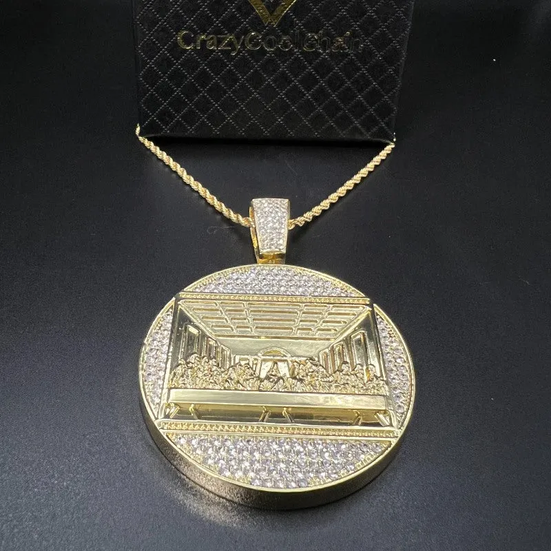 The Last Supper Pendant (Gold-plated CZ Diamond)