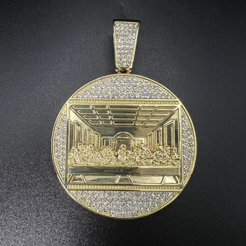 The Last Supper Pendant (Gold-plated CZ Diamond)