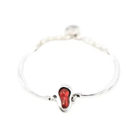 TRA-LA-RA RED LAGRIMA RIGID BRACELET