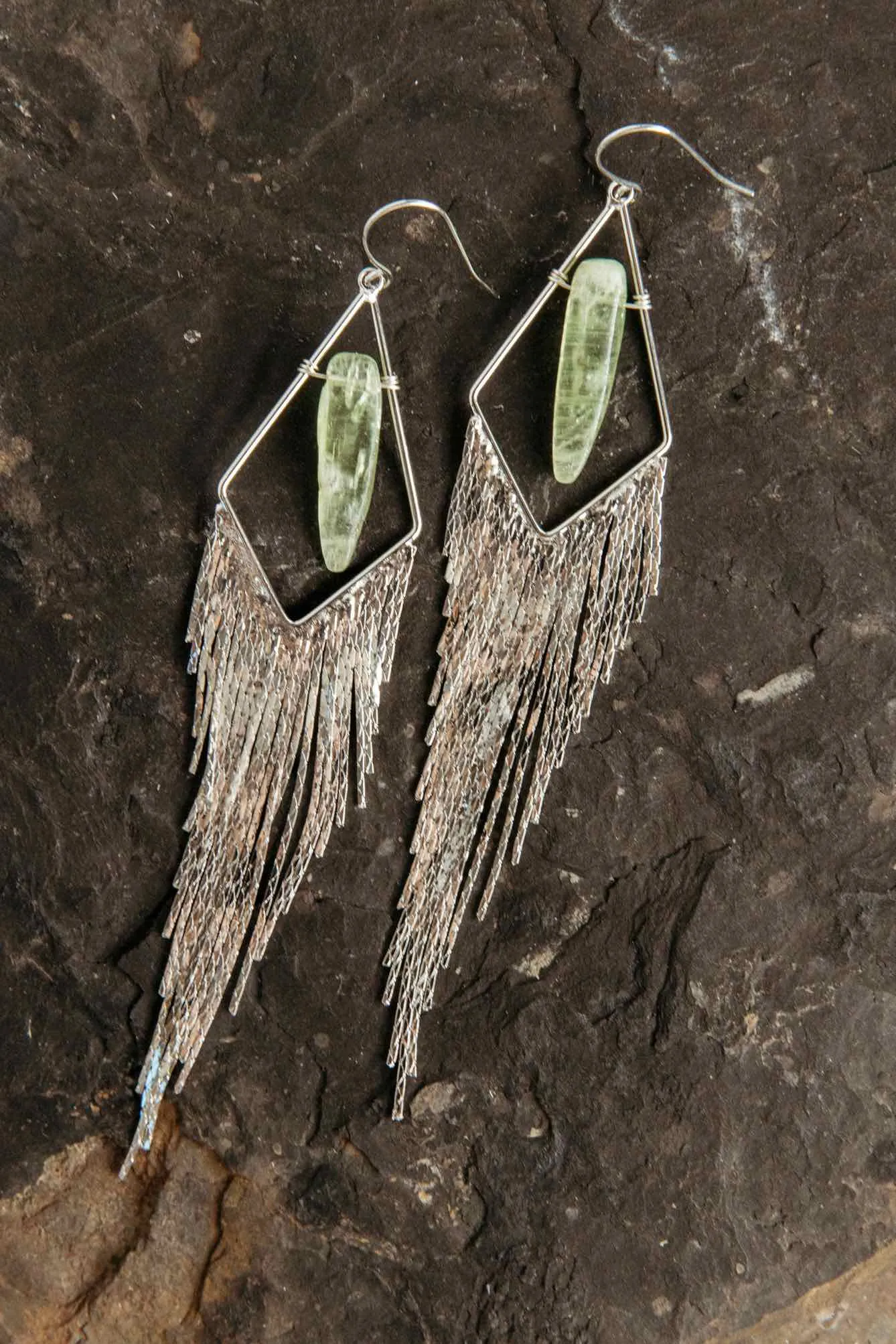 True To Yourself Kyanite Fringe Earrings