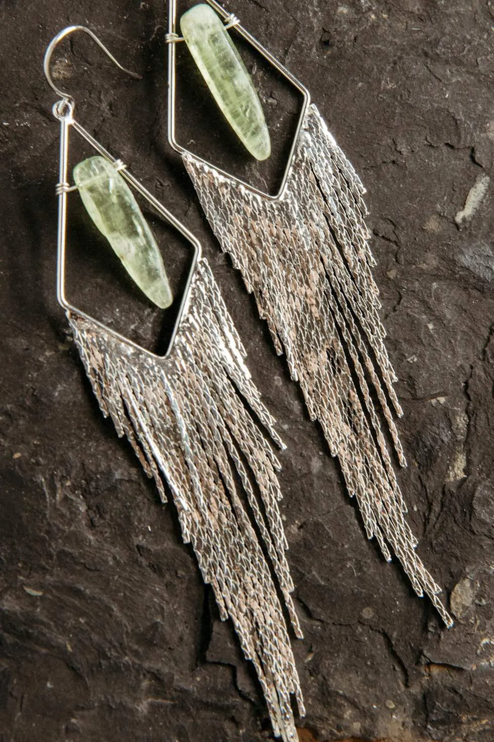 True To Yourself Kyanite Fringe Earrings