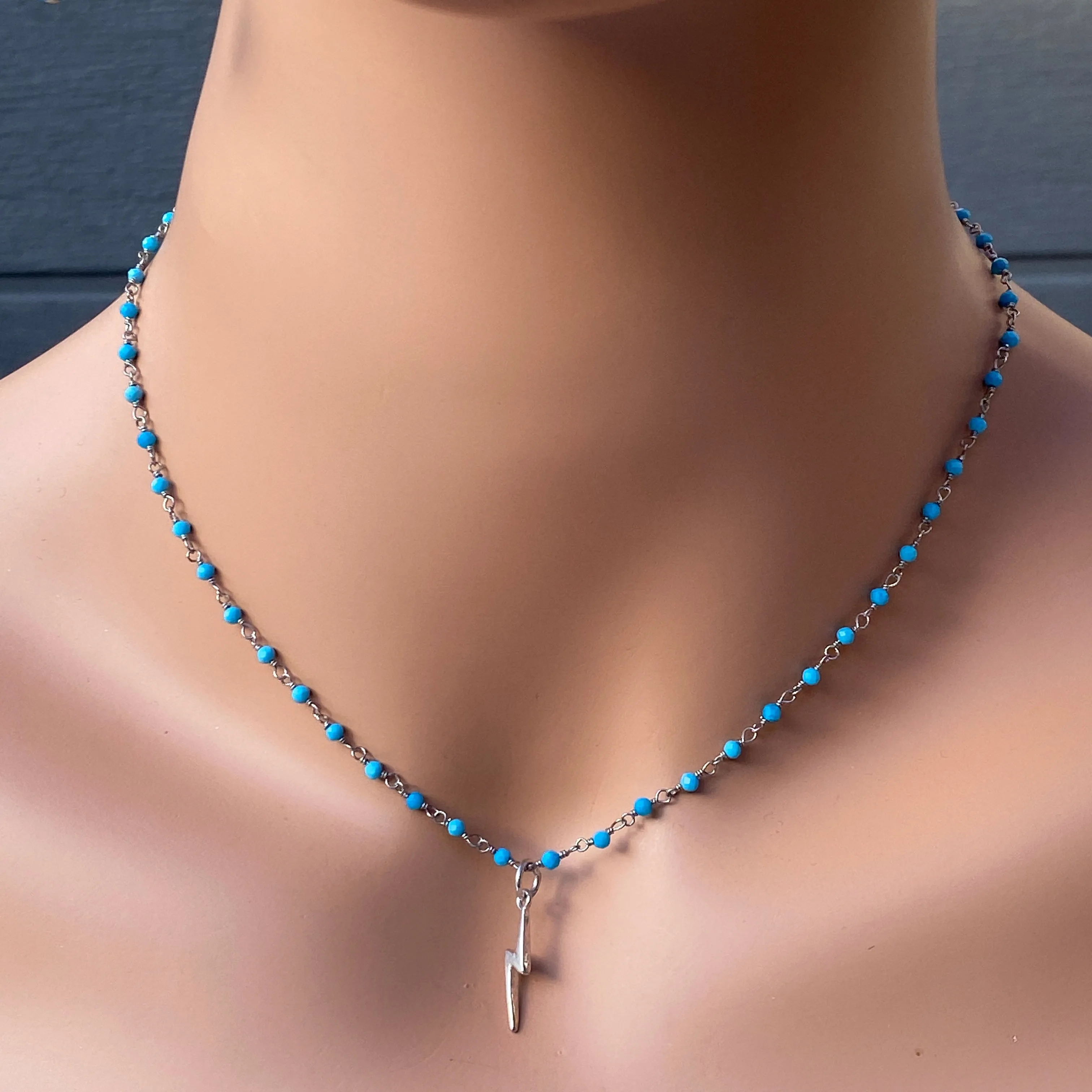 Turquoise and Bolt Necklace