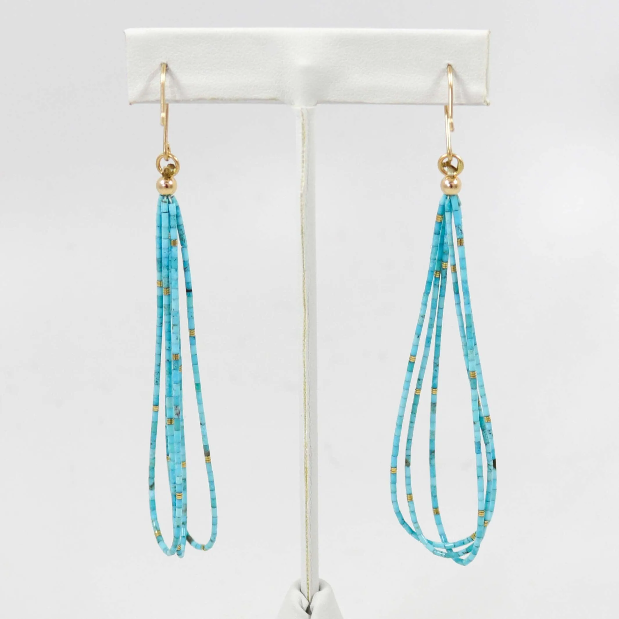 Turquoise Heishi Earrings