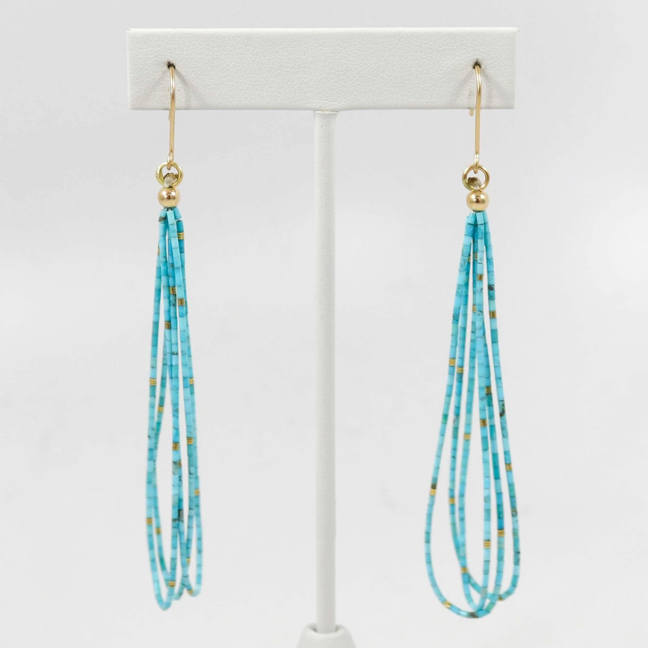 Turquoise Heishi Earrings