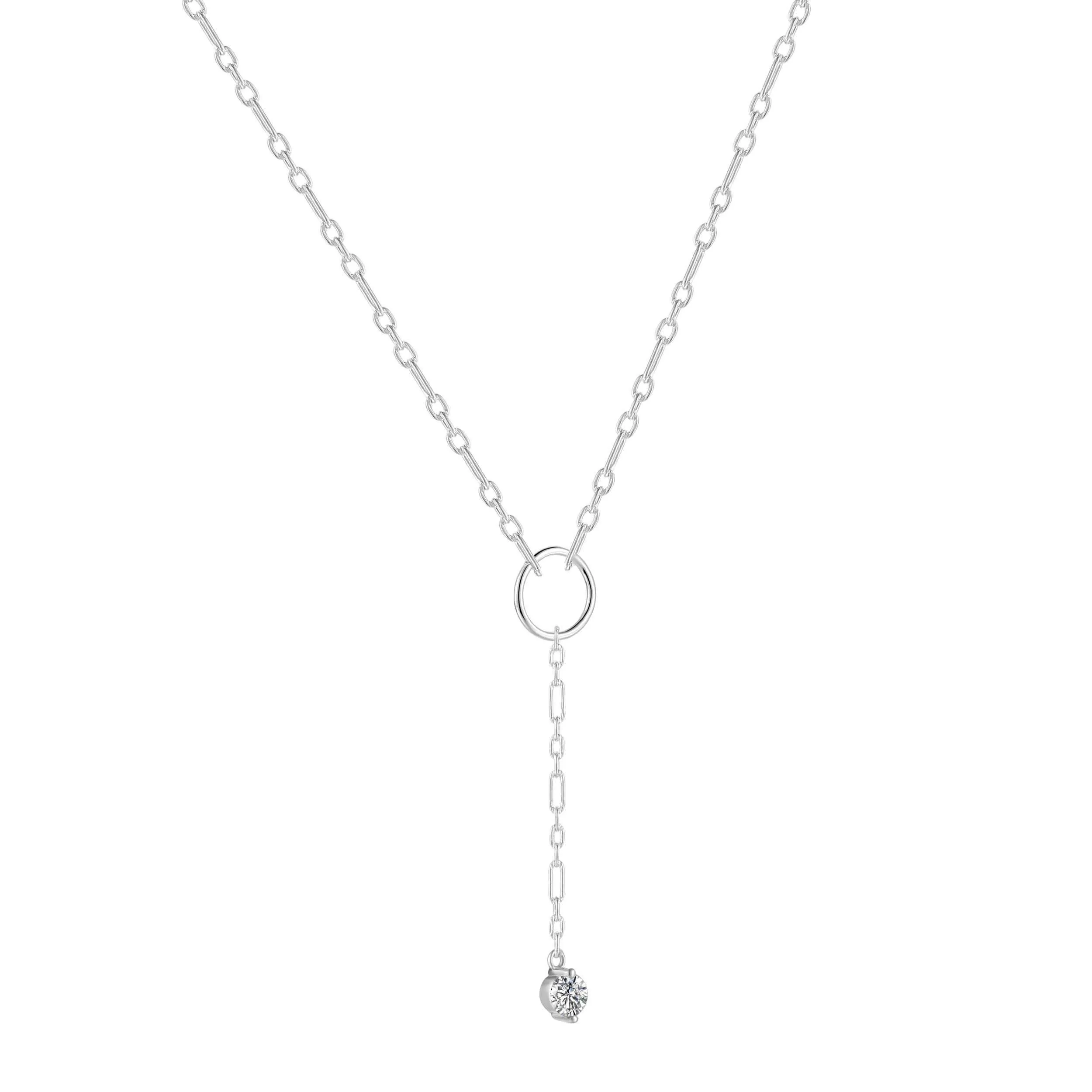 White Topaz Drop Necklace