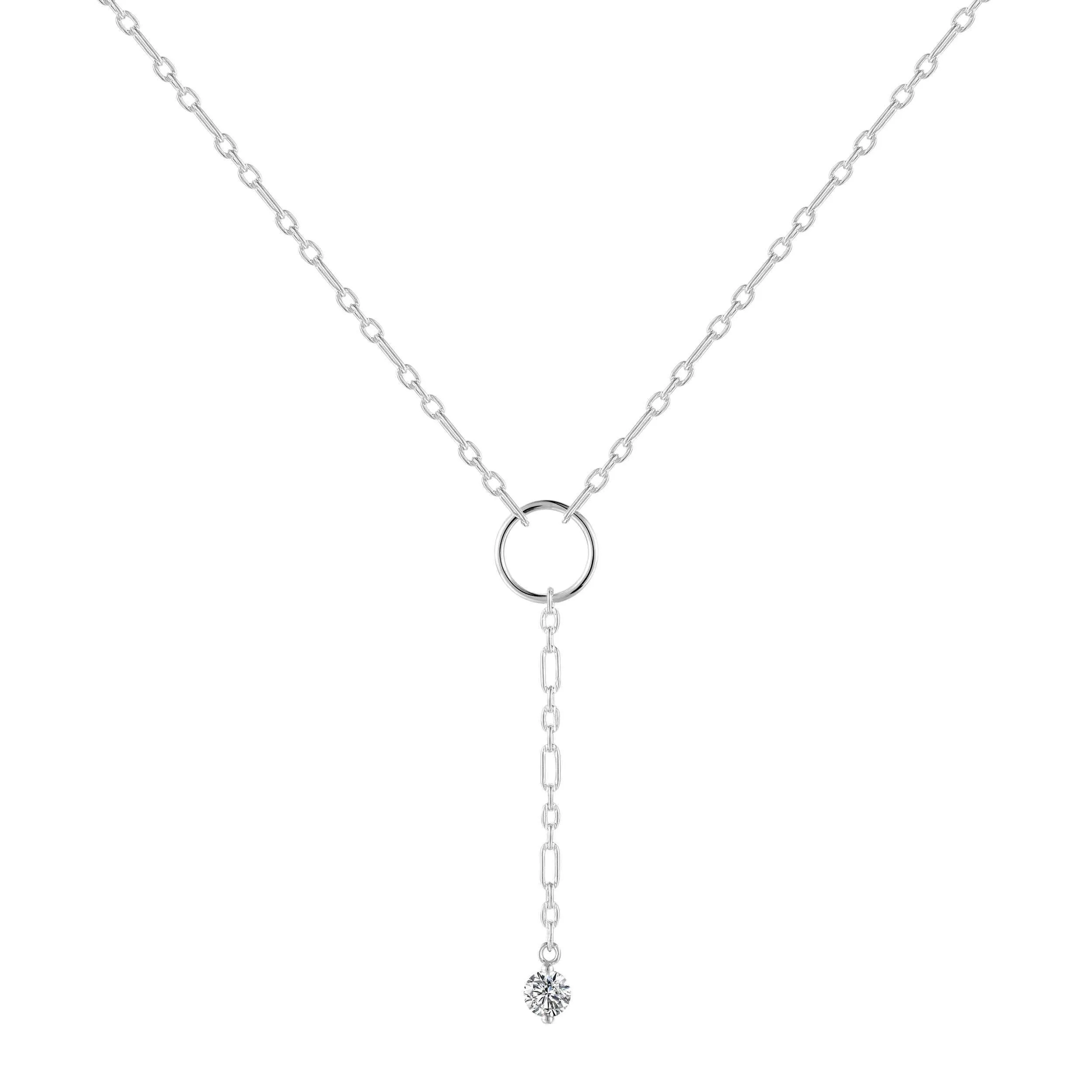 White Topaz Drop Necklace