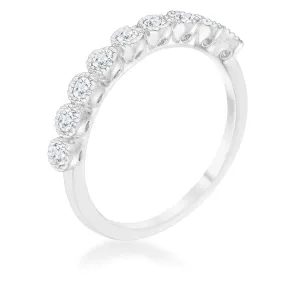 WildKlass 0.27ct CZ Rhodium Plated Delicate Band