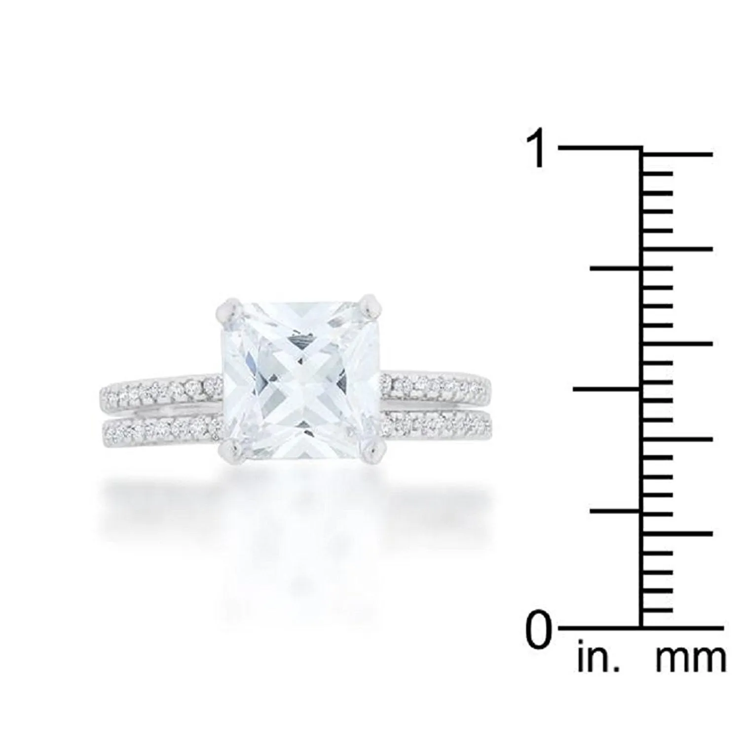 WildKlass Princess Solitaire Wedding Set Ring