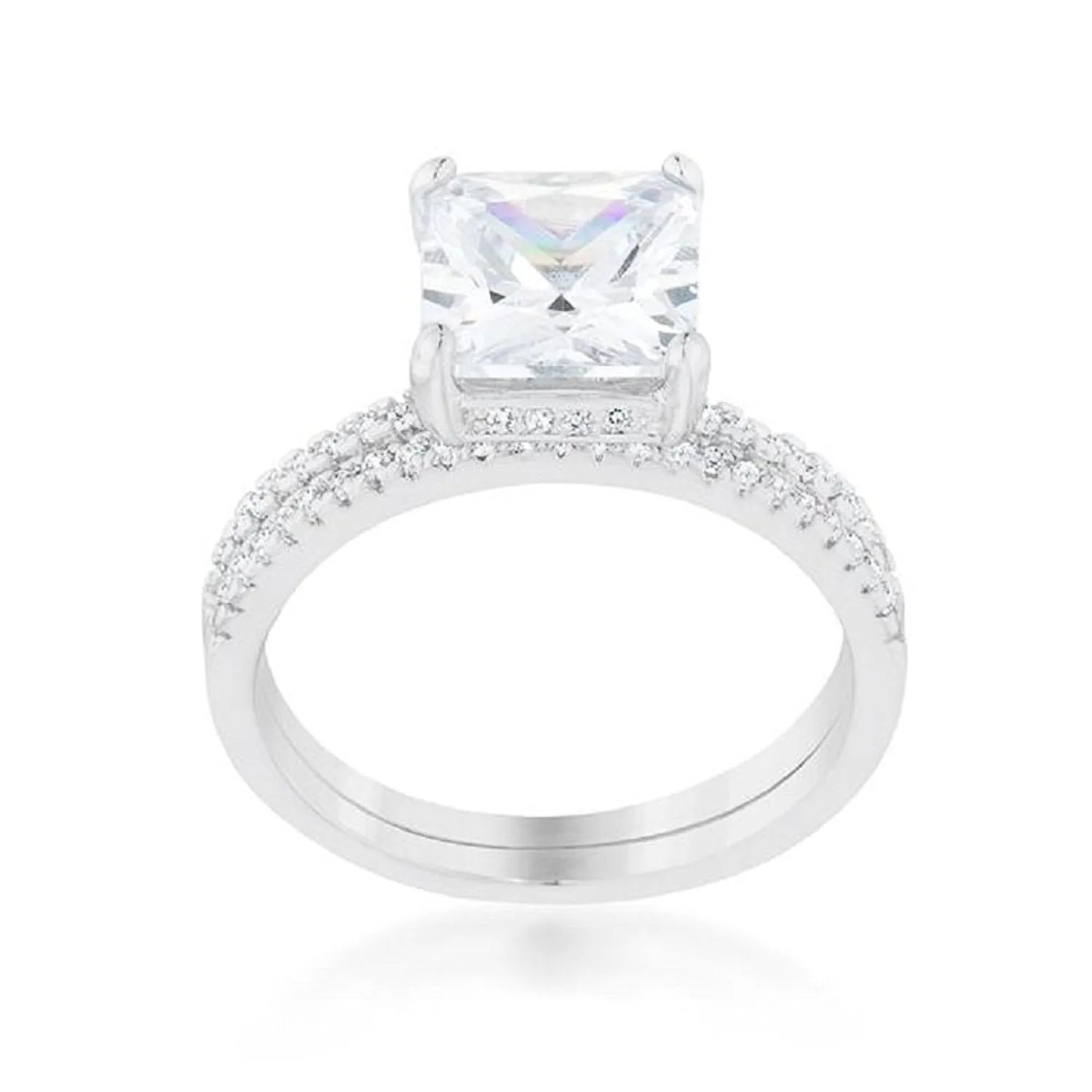 WildKlass Princess Solitaire Wedding Set Ring