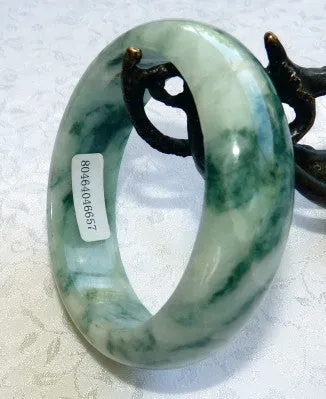 Ying Yu's Jewelry Box Good Green Veins Grade A Burmese Jadeite Bangle Bracelet 50mm   Certificate (657)