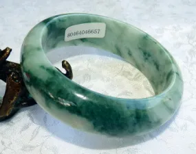 Ying Yu's Jewelry Box Good Green Veins Grade A Burmese Jadeite Bangle Bracelet 50mm   Certificate (657)