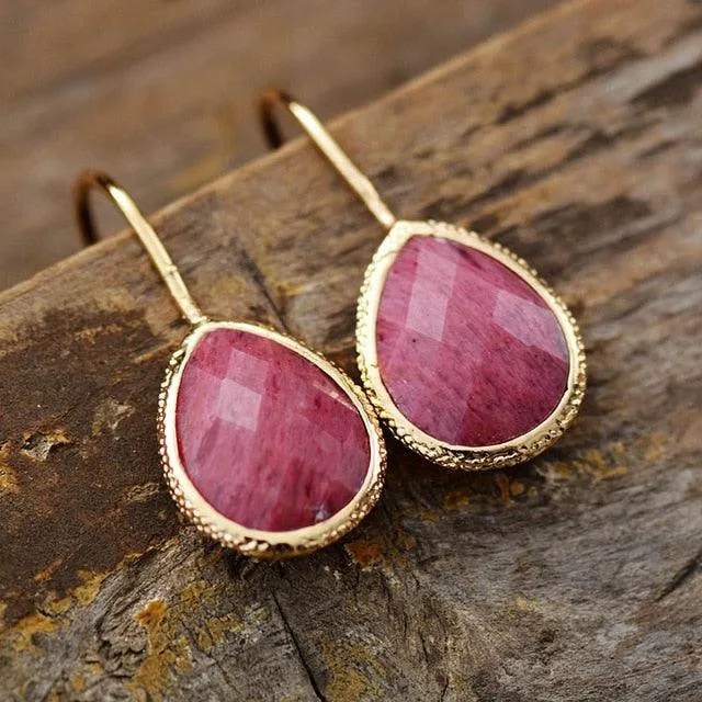 Yuriyawi Rhodonite Drop Earrings