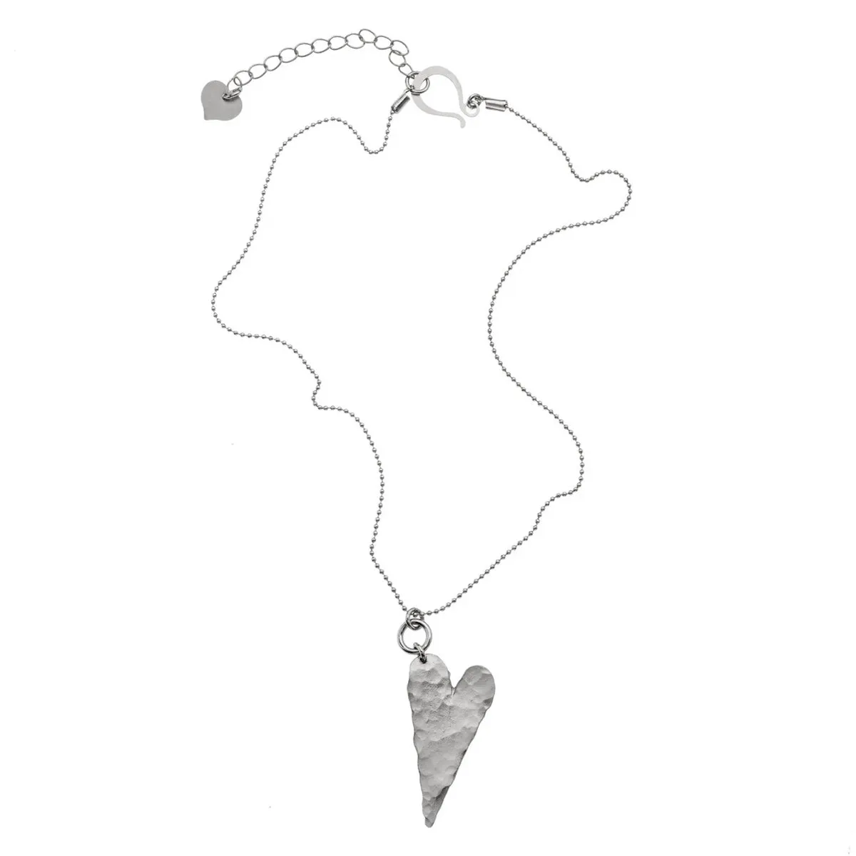 Zzan Israeli Sterling Playful Heart Necklace